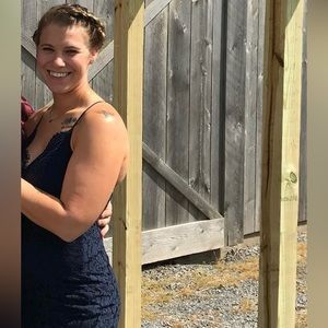 Lulus Flirting With Desire Navy Dress